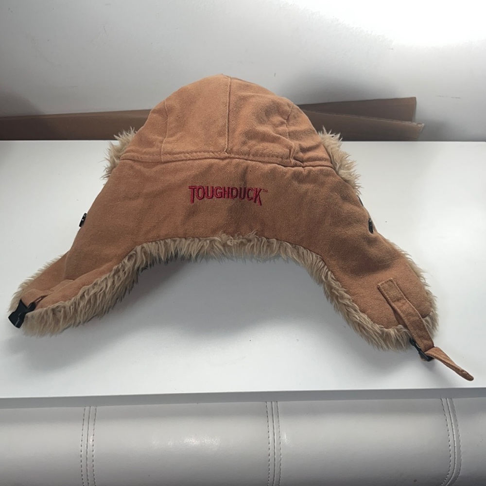Medium brown cotton aviator hat NWT